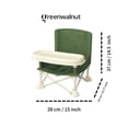 thumbnail image 3 of Greenwalnut Portable Baby Chair | Camp Chair | Booster Seat With Removable Tray (Army Green), 3 of 4