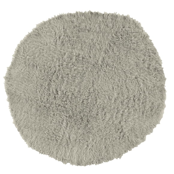 Tapis Nouveau Flokati 1400 gr rond de 8', Gris Clair
