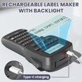 thumbnail image 3 of Industrial Label Maker Machine with Tape, Handheld Label Maker Waterproof-Labels, tooth Heat Shrink Labeler Rechargeable, Wire Cable Labeling Machine for Home Office Warehouse, 3 of 9