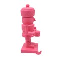 thumbnail image 2 of Holiday Time 7.48" resin Nutcracker stocking holder in bright pink color, 2 of 4