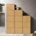 thumbnail image 5 of Hodedah Armoire de Rangement Polyvalente Fermée à 4 Portes pour la Maison Ou le Bureau, Beech, 5 of 5