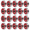 thumbnail image 1 of 20 Pcs 608 2 Roulements de Roue de Patin à Roues Alignées ABEC 9 Scellés Antirouille (Rouge), 1 of 9