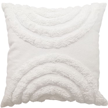 Coussin décoratif Sonic Mainstays, 18 x 18 po, blanc