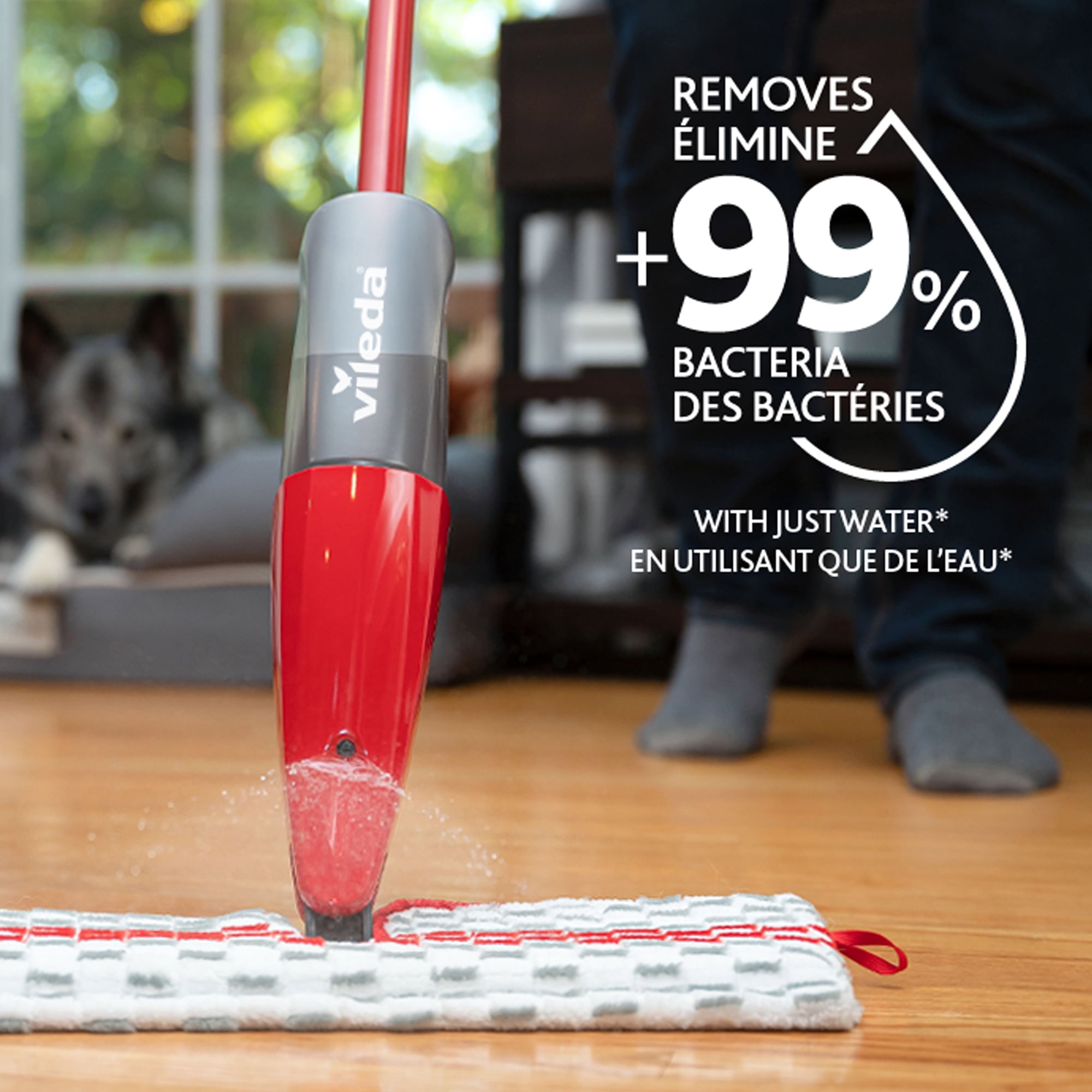 Vileda ProMist MAX Spray Mop – Microfibre Double-Sided Mop