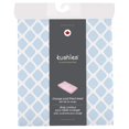 thumbnail image 2 of Kushies Flannel Fitted Change Pad Sheet with Slits - Blue Lattice, 2 of 2