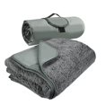 thumbnail image 1 of Fleece Stadium Waterproof Stadium Blanket  51”x 59”  Red-Black Plaid, 1 of 7