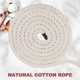 thumbnail image 3 of Unique Bargains Tug of War Rope 1 Inch x 50 Feet Natural Thick Cotton Rope Twisted Cotton Rope, White, 3 of 7