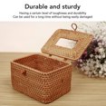 thumbnail image 4 of Multi Functional Rectangle Tissue Box Cover, Rattan Woven Tissue Box Holder, Decorative Tissue Cover with Durable Sturdy for Bathroom Bedroom Living Room Car Office, 4 of 8