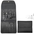 thumbnail image 1 of XYAIYT 16pcs Stainless Steel Nail Clippers Set with Folding Bag Cutter Kit and Scissors Portable Manicure Set for Home and Travel Includes High Grade Leather Case Rustproof, 1 of 4