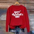 thumbnail image 4 of Penkiiy Chandails en Molleton de la Saint-Valentin Love Heart : Chandails en Molleton de la Saint-Valentin pour Femmes Décontracté Graphique Adorable Pull à Manches Longues TP Rouge, 4 of 7
