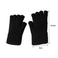 thumbnail image 3 of Womens Half Finger Gloves Autumn and Winter Thickened Warm and Cold Knitted Exposed Finger Knitted Gloves, 3 of 3