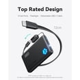 thumbnail image 4 of INIU 10,000mAh Portable Power Bank, 45W Slim Pro Battery Pack, Fast Charging with Attached USB C Cable, LED Indicator Lights, Compatible With iPhone 17/16 Samsung S25 Google etc, Black, 4 of 7