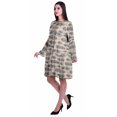 thumbnail image 3 of Moomaya Robe d'Été Fluide à Manches Longues Imprimée pour Femmes, Longueur Genou, Évasée, 3 of 6