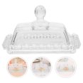 thumbnail image 3 of Plat à Beurre en Verre avec Couvercle pour Comptoir, Contenant de Rangement, Garde-Beurre, Assiette à Gâteau, 3 of 9