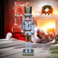 thumbnail image 4 of 30cm Nutcracker Figures Decorive Decor Figures Decorion Ornament Collectible Golden Fl, 4 of 8