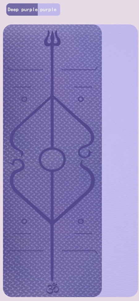 Eco Friendly Yoga Mat Non Slip Fitness Exercise Bicolor Mat Extra Thick High Density Anti-Tear for All Types of Yoga, Pilates & Floor Workouts(72*24")