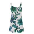 thumbnail image 4 of Pisexur Combinaison Décontractée Plus de Taille Femmes Summer Floral Sans Manches Moulante Sangle Spaghetti Réglable Extensible Shorts une Pièce avec Poches S-3XL, 4 of 5