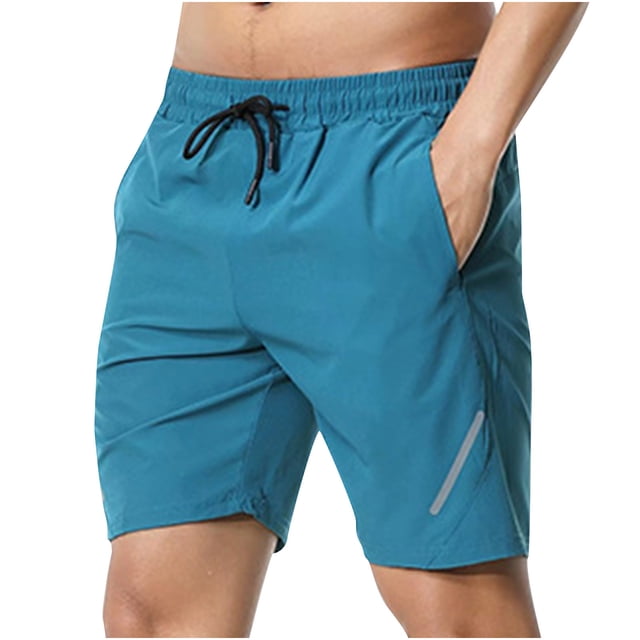 Diufon Men's Athletic Shorts Drawstring Waisted Outdoor Sport Shorts Spring Summer Hiking Shorts with Pockets
