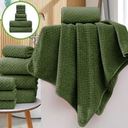 xaoyunyn Luxurious Soft Towel Set 8 Pcs Velvet Like Bathroom Towels Highly Absorbent,Stable Quick Drying with Convenient Hanging