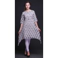thumbnail image 3 of Bimba Hauts à Imprimé Floral Violet en Blocs pour Femmes Kurti Asymétrique Robe d'Été pour Filles XX-Grand, 3 of 6