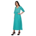 thumbnail image 2 of Moomaya Haut Indien Imprimé Robe Kurti Longue Tunique à Manches 3/4 Robes pour Femmes, 2 of 5