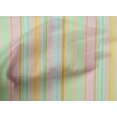 thumbnail image 3 of oneOone Tissu en Coton Cambric Multicolore Rayé Décor Tissu Imprimé BTY 56 Pouces de Large, 3 of 3