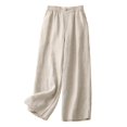 thumbnail image 1 of Trousers High Waisted Nine - Point Loose Inset Hot Pants - Women's Casual Pants, Polyester Blend, Spring - Autumn Wear, Sizes, 1 of 3