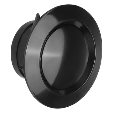 Unique Bargains Évent d'Air Rond de 4 Pouces, 1 Pce Couvercle d'Évacuation de Soffite Réglable en ABS pour Maison Salon Cuisine Bureau, Noir