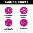 thumbnail image 4 of Tulip Permanent Fabric Markers, Assorted Tips, Low Bleed, Fast Drying, 5 pack, 4 of 5