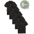 thumbnail image 2 of 5-Pack School Uniform Tagless Polo Tshirt for Little Boys & Big Boys, 2 of 7