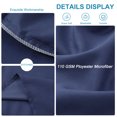thumbnail image 4 of REGALWOVEN 2Pcs Body Pillowcases Microfiber Pillow Covers, Jumbo Navy Blue, 4 of 9