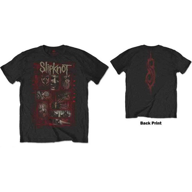 Slipknot Unisex T-Shirt Sketch Boxes (Back Print)