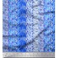 thumbnail image 1 of Soimoi Polyester Crepe Fabric Leaves & Floral Patchwork Print Fabric by The Yard 52 Inch Wide, 1 of 3
