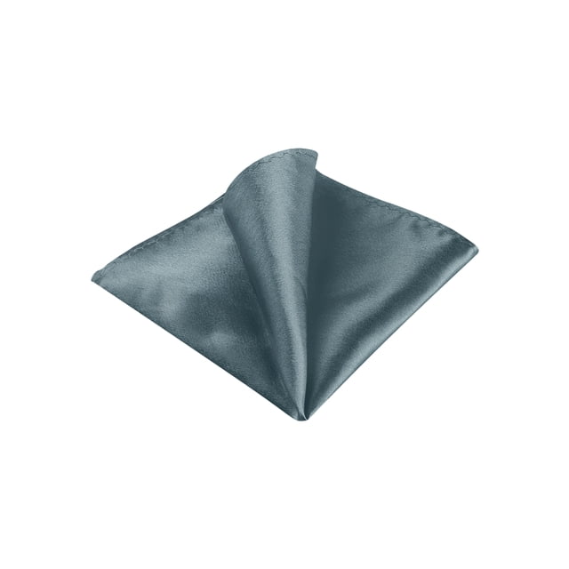 INSPIRE CHIC Men's Pocket Square Solid Color Handkerchiefs Self-folded For Wedding Party Dark Gray One Size