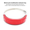 thumbnail image 2 of Langgg Motorcycle Exhaust Protector Pipe Stainless Steel Clasp Adjustable Fixing Rings Can Cover Motorbike Modification Replacing Parts Green Red 1Set, 2 of 6