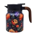 thumbnail image 1 of Floral Pattern Tea Pot with Built-In Infuser - Stainless Steel Thermal Carafe for Hot Drinks Mini Hot Coffee Pot with Lid, 1 of 4