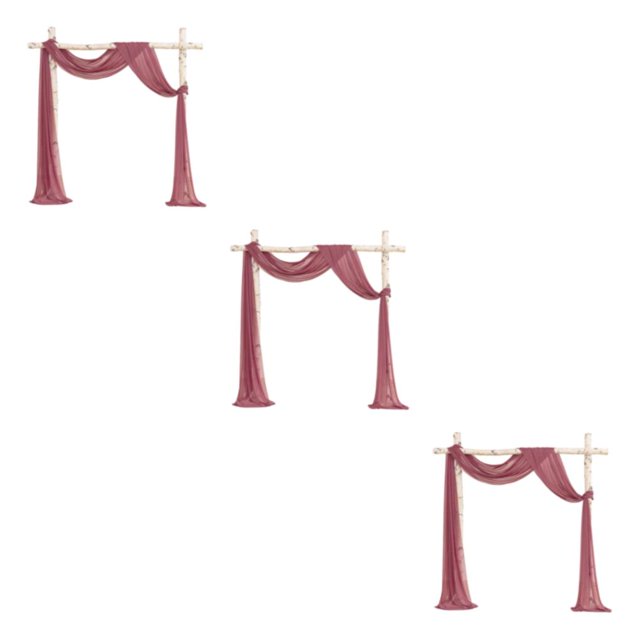 Baohd Wedding Arch Drapes Add Romantic Atmosphere To Special Day Wide Application hawksbill turtle red 3Set