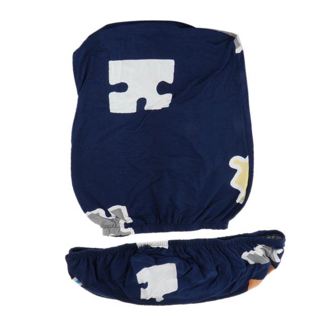 Housse Extensible en Spandex pour Chaise d'Ordinateur de Bureau Bleu Marine