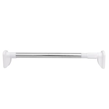 1 Pce Tringle à Rideau de Douche Porte Tringle à Rideau Vêtements Ménagers (Argent, Blanc)