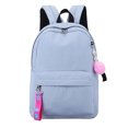 thumbnail image 1 of Girl School Backpack Lightweight School Bag Student Backpack with Pompom Pendant, 1 of 4