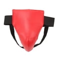 thumbnail image 2 of Groin Protector, Shock Absorption Ventilated Adjustable Jockstrap Abdominal Guard Red For Boxing Kickboxing Training, 2 of 8