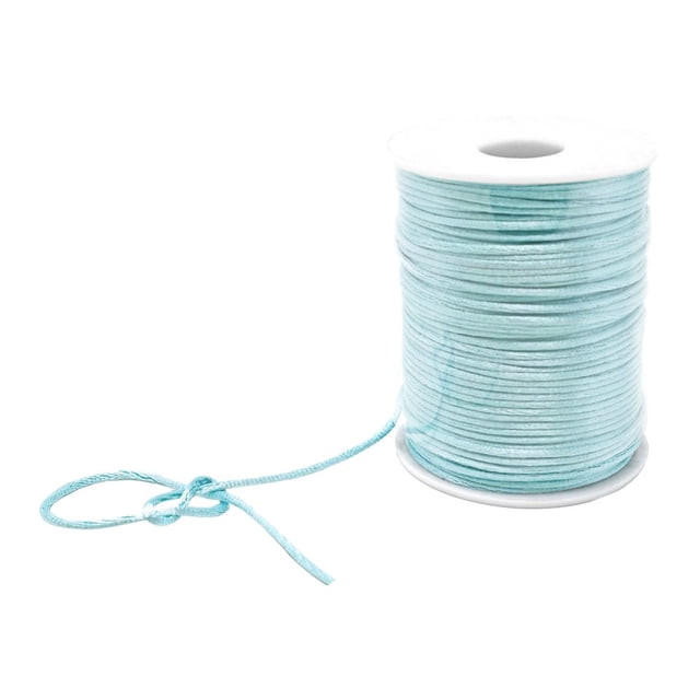 LEEYNEER - Corde Satinée à Queue de Rat 2 mm x 100 yards Shamballa en Nylon Macramé Kumihimo