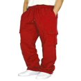 thumbnail image 1 of Mens Loose Cargo Pants Cual Drawstring Eltic Waist Wide Leg Athletic Sweatpants Outdoor Trousers, 1 of 5