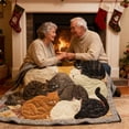 thumbnail image 5 of Flocking Cats Sleeping Patterns Flannel Blanket, 5 of 5
