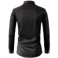 thumbnail image 3 of RXIRUCGD Chemise Décontractée pour Homme à Manches Longues avec Boutons, Poche et Col Rabattable, Noir, Taille : S, 3 of 3