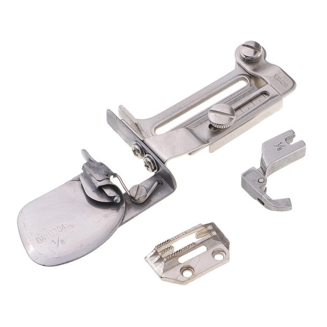 Rongfmy Machine à Coudre Industrielle Pièce de Rechange & Accessoires Double Pli Ressort Type Balançoire Ourleur Attache 1-8 3mm