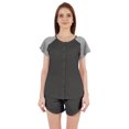 thumbnail image 1 of Inkmeso Solid 2 Pc Nightwear Set For Women Raglan Sleeves Button-Down Top & Shorts Sleepwear-61, 1 of 7