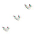 thumbnail image 2 of bedienty 6 Pieces Effect Pedal Cable Studio Shielding Electric Bass Cords Musical Audio Wire Line Repair Metal Connector Part 15cm 3Set, 2 of 6