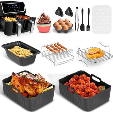 TTLIFE Air Fryer Accessories 12 Pieces, Dual Air Fryer Accessories for Ninja Air Fryer, Multi-Purpose Rack