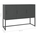 thumbnail image 4 of vidaXL Buffet Anthracite 105x35x75 cm Acier, 4 of 5